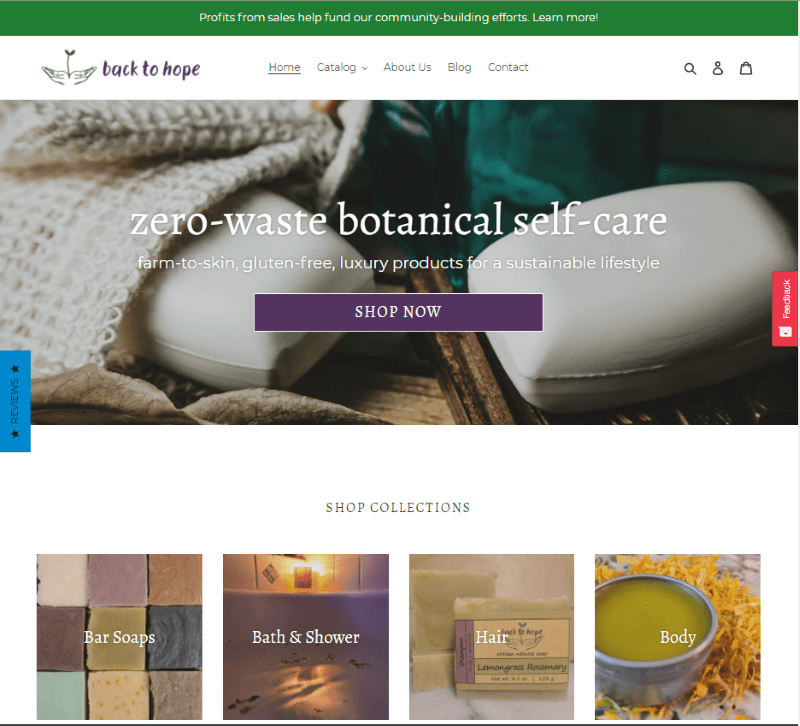 Back to Hope LLC - natural soaps, teas, and more